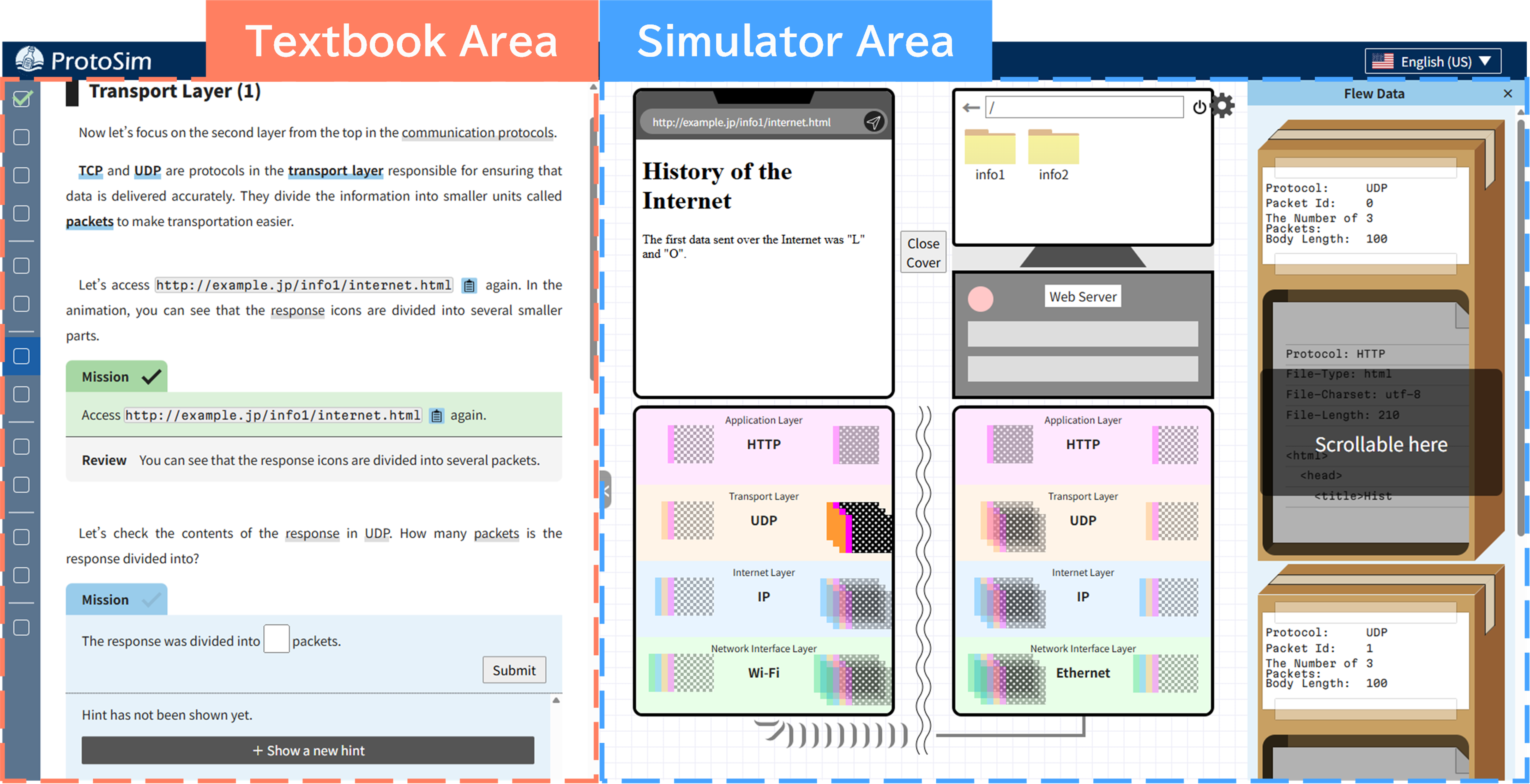 Screen Components of ProtoSim 2